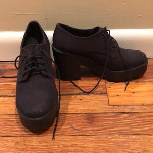 Chunky heel oxfords